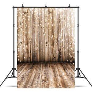 5x7ft Rustic Wood Vinyl Photography Backdrop Nostalgia Wood Floor Photo Backdrop
